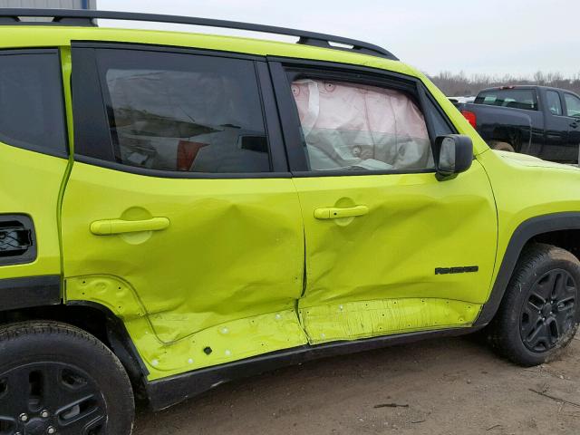 ZACCJBAB5JPH26809 - 2018 JEEP RENEGADE S მწვანე ფოტო 9