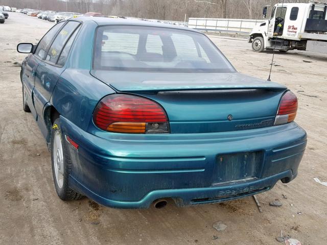 1G2NW52TXWC779301 - 1998 PONTIAC GRAND AM G GREEN photo 3