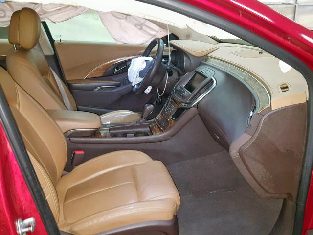 1G4GF5G39EF148920 - 2014 BUICK LACROSSE T RED photo 5