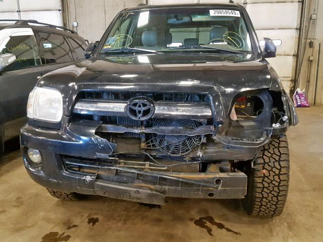 5TDBT48A45S235350 - 2005 TOYOTA SEQUOIA LI BLACK photo 9