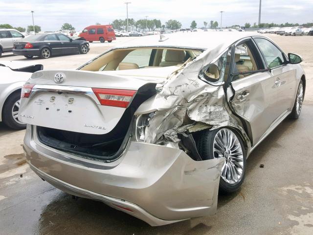 4T1BK1EB2HU256904 - 2017 TOYOTA AVALON XLE BEIGE photo 4