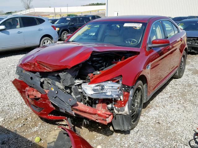 1FAHP2E80EG147822 - 2014 FORD TAURUS SEL RED photo 2