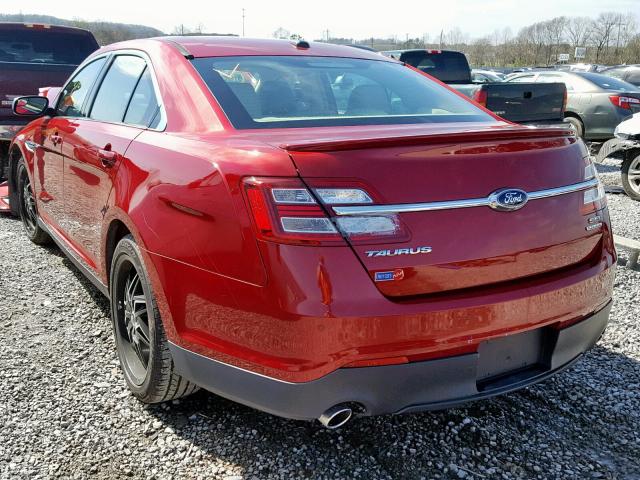 1FAHP2E80EG147822 - 2014 FORD TAURUS SEL RED photo 3