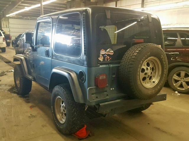 1J4FY19SXXP414105 - 1999 JEEP WRANGLER / BLUE photo 3