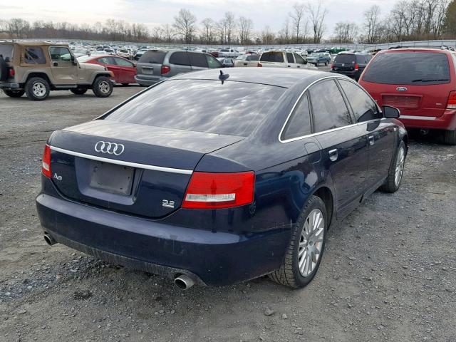 WAUDH74F07N055530 - 2007 AUDI A6 3.2 QUA BLUE photo 4