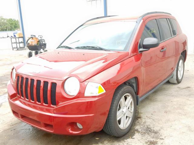 1J8FT47047D391633 - 2007 JEEP COMPASS RED photo 2
