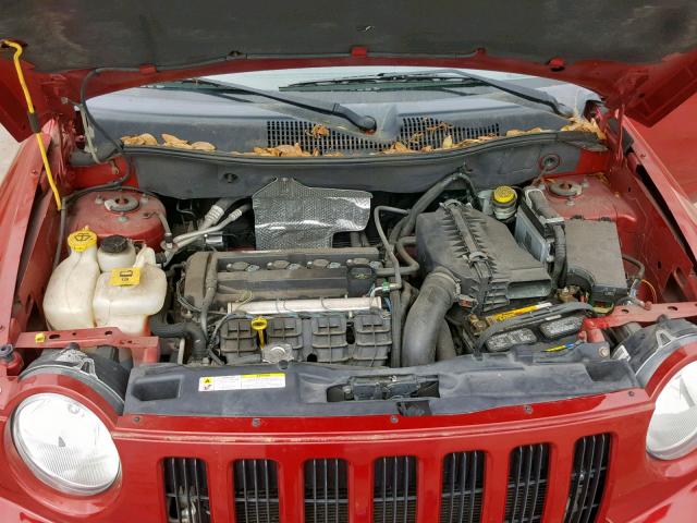 1J8FT47047D391633 - 2007 JEEP COMPASS RED photo 7