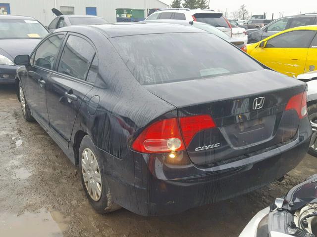 2HGFA16367H034823 - 2007 HONDA CIVIC DX BLACK photo 3