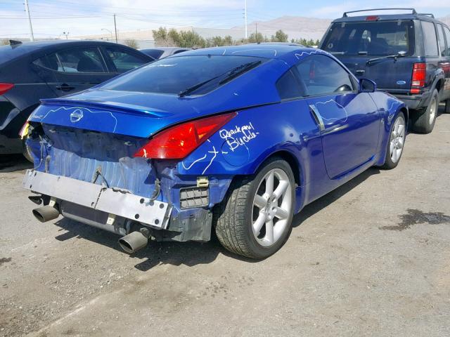 JN1AZ34D04T151629 - 2004 NISSAN 350Z COUPE BLUE photo 4