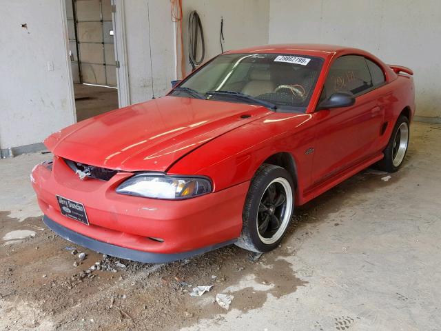 1FALP42X9VF186299 - 1997 FORD MUSTANG GT RED photo 2