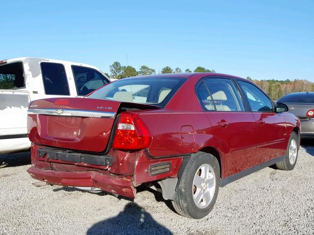 1G1ZT54844F139622 - 2004 CHEVROLET MALIBU LS BURGUNDY photo 4