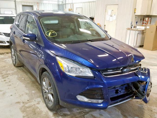 1FMCU0HX6DUB16381 - 2013 FORD ESCAPE SEL BLUE photo 1