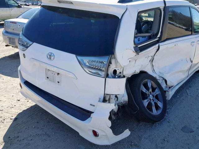 5TDXK3DC3BS160839 - 2011 TOYOTA SIENNA SPO WHITE photo 9