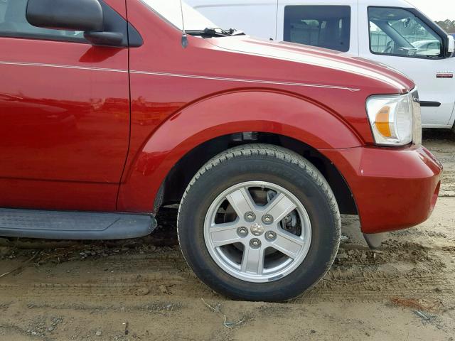 1D8HD38K69F700406 - 2009 DODGE DURANGO SE MAROON photo 9