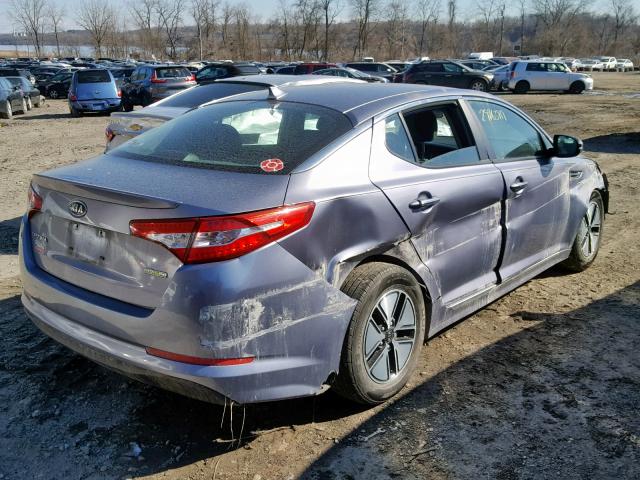 KNAGM4AD8B5000522 - 2011 KIA OPTIMA HYB SILVER photo 4