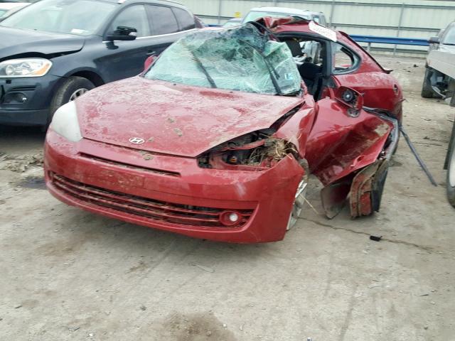 KMHHM66D98U283342 - 2008 HYUNDAI TIBURON GS RED photo 2