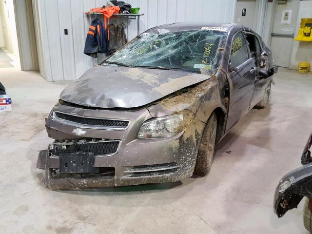 1G1ZC5E0XCF294876 - 2012 CHEVROLET MALIBU 1LT SILVER photo 2