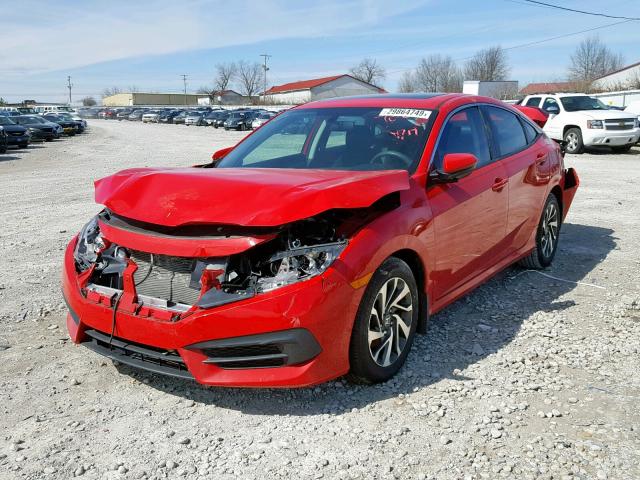 2HGFC2F78HH517024 - 2017 HONDA CIVIC EX RED photo 2