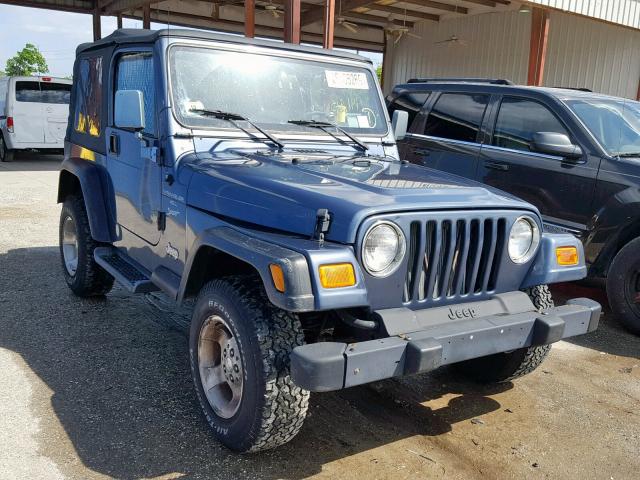 1J4FA49S01P373920 - 2001 JEEP WRANGLER / BLUE photo 1