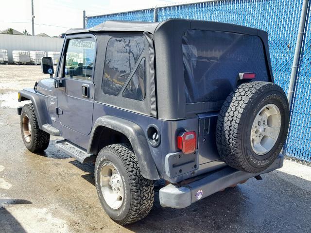 1J4FA49S01P373920 - 2001 JEEP WRANGLER / BLUE photo 3