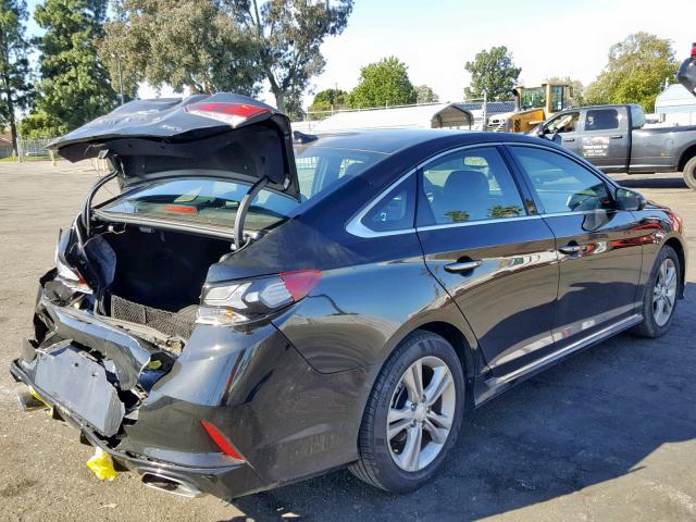 5NPE34AF3JH631496 - 2018 HYUNDAI SONATA SPO BLACK photo 4