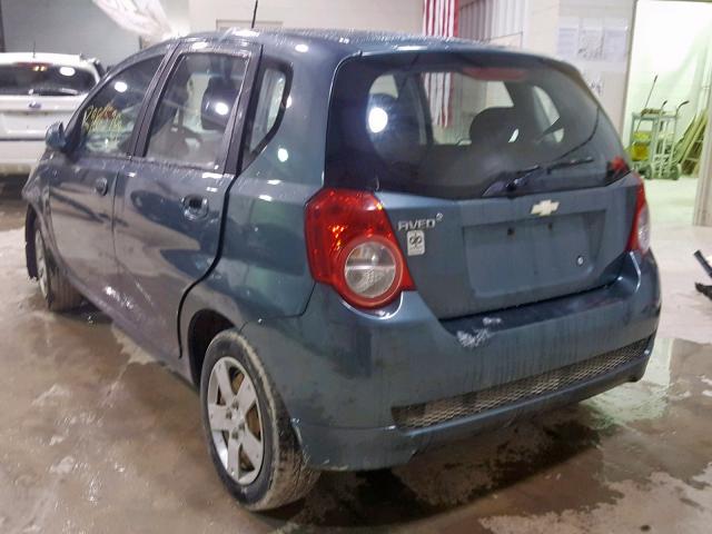 KL1TD6DE0AB097109 - 2010 CHEVROLET AVEO LS BLUE photo 3