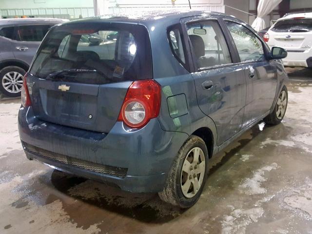 KL1TD6DE0AB097109 - 2010 CHEVROLET AVEO LS BLUE photo 4