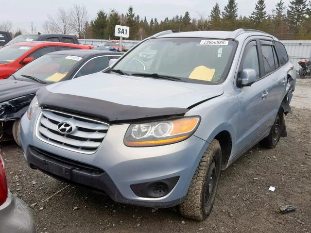 5NMSG3AB8AH381930 - 2010 HYUNDAI SANTA FE G BLUE photo 2