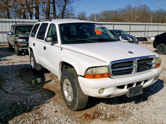 1B4HS48N92F163053 - 2002 DODGE DURANGO SL WHITE photo 1