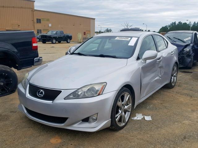 JTHBE262465010135 - 2006 LEXUS IS 350 SILVER photo 2