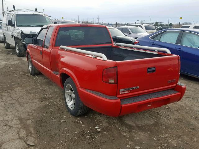 1GTCS195X18201970 - 2001 GMC SONOMA RED photo 3