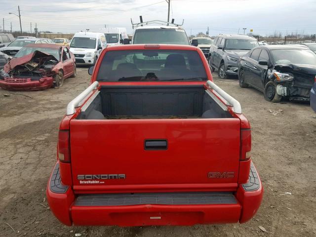 1GTCS195X18201970 - 2001 GMC SONOMA RED photo 9