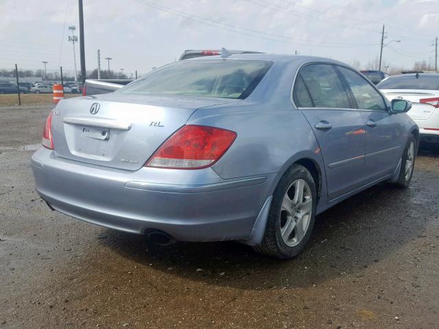 JH4KB16535C010408 - 2005 ACURA RL BLUE photo 4