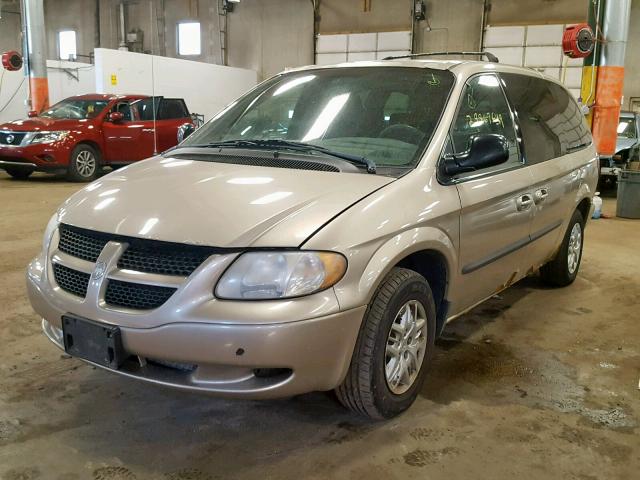 1D4GP44R63B298205 - 2003 DODGE CARAVAN GOLD photo 2