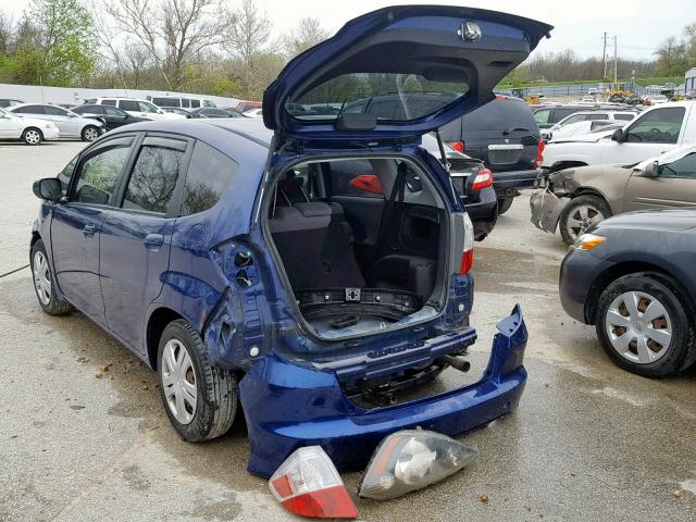 JHMGE8H37BC027919 - 2011 HONDA FIT BLUE photo 3