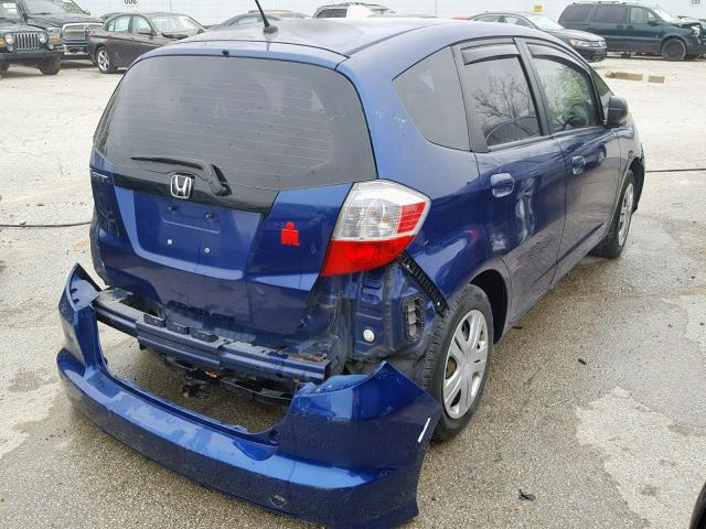 JHMGE8H37BC027919 - 2011 HONDA FIT BLUE photo 4