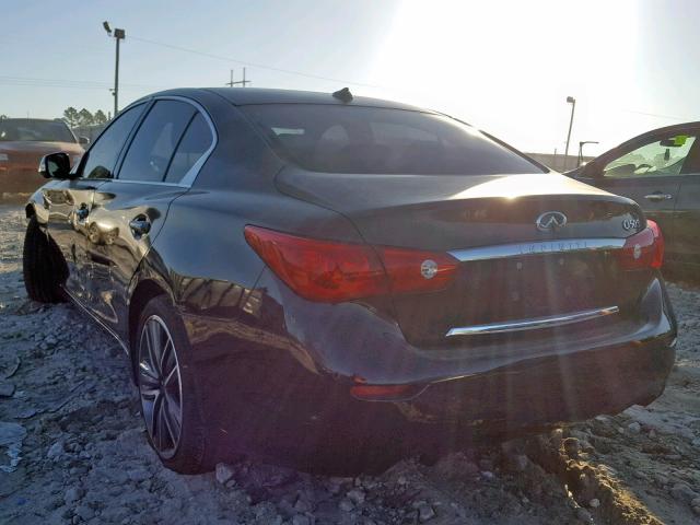 JN1BV7AP2EM672546 - 2014 INFINITI Q50 BASE BLACK photo 3