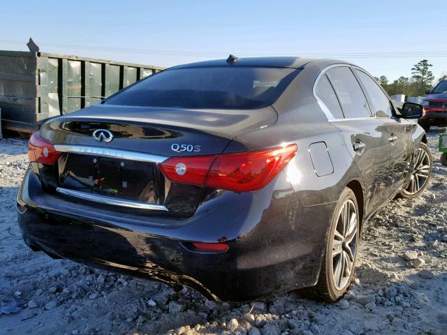 JN1BV7AP2EM672546 - 2014 INFINITI Q50 BASE BLACK photo 4