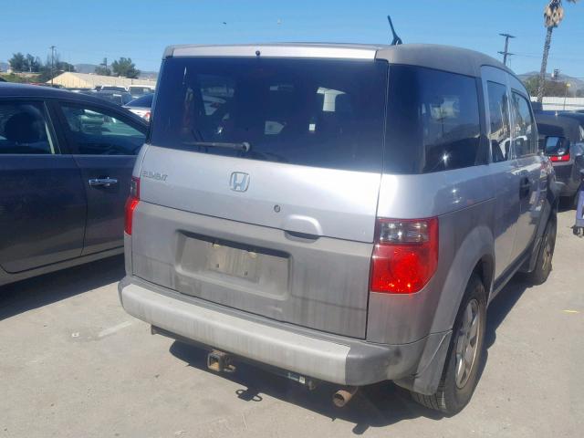 5J6YH286X4L033991 - 2004 HONDA ELEMENT EX SILVER photo 4