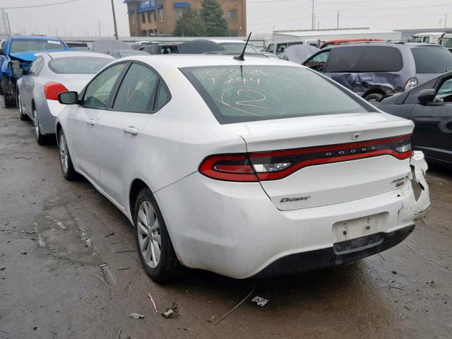 1C3CDFDH7FD369741 - 2015 DODGE DART SE AE WHITE photo 3