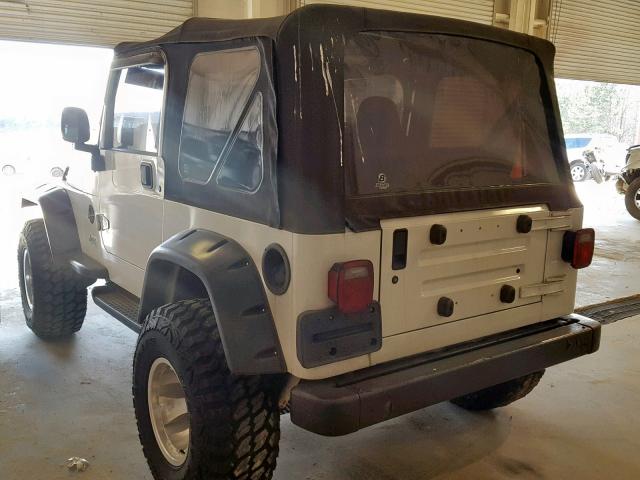 1J4FA29P22P756257 - 1997 JEEP WRANGLER / WHITE photo 3