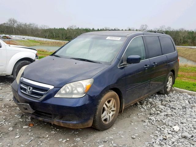 5FNRL38467B045978 - 2007 HONDA ODYSSEY EX BLUE photo 2