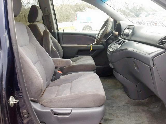 5FNRL38467B045978 - 2007 HONDA ODYSSEY EX BLUE photo 5