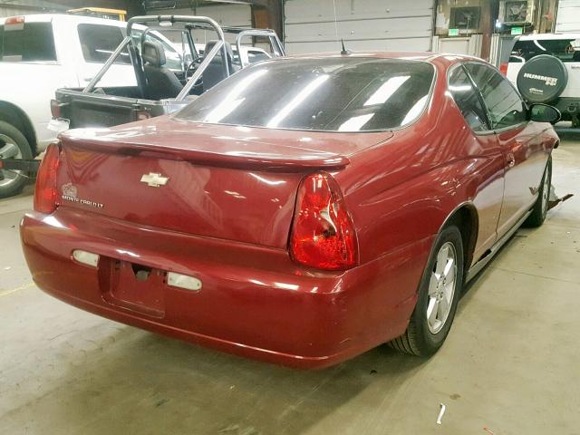 2G1WM15K069229171 - 2006 CHEVROLET MONTE CARL MAROON photo 4