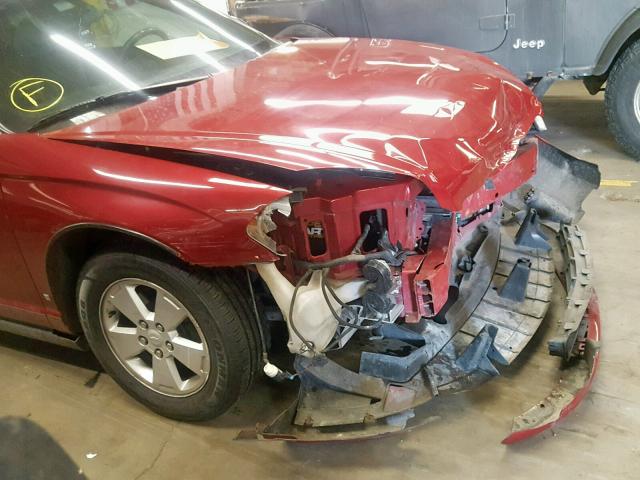 2G1WM15K069229171 - 2006 CHEVROLET MONTE CARL MAROON photo 9