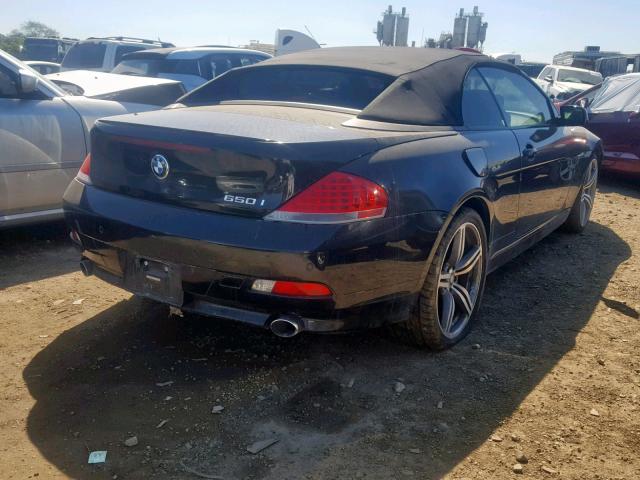 WBAEK13496CN79207 - 2006 BMW 650 I BLACK photo 4