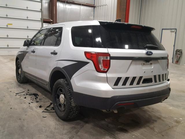 1FM5K8AR2HGB92841 - 2017 FORD EXPLORER P SILVER photo 3