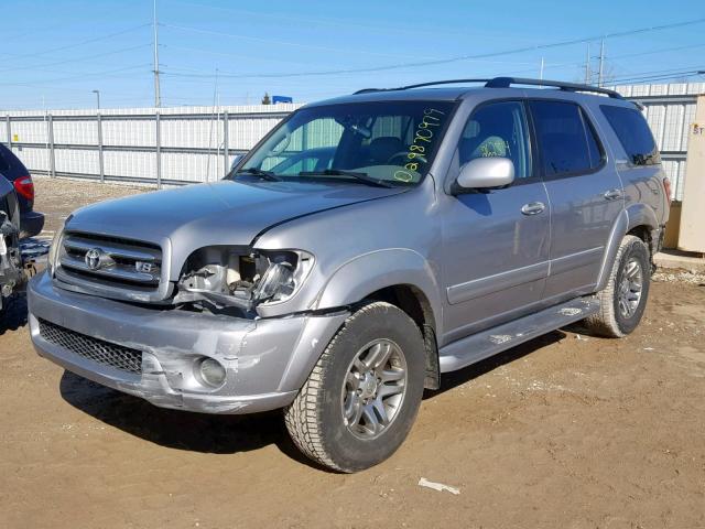 5TDZT38A94S208863 - 2004 TOYOTA SEQUOIA LI SILVER photo 2