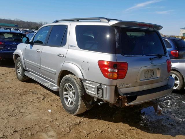 5TDZT38A94S208863 - 2004 TOYOTA SEQUOIA LI SILVER photo 3