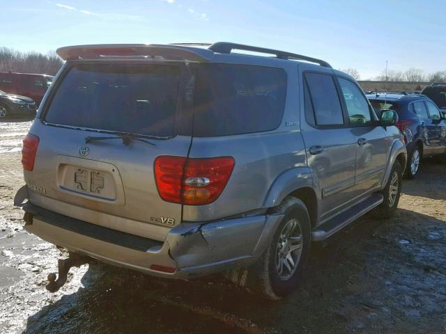 5TDZT38A94S208863 - 2004 TOYOTA SEQUOIA LI SILVER photo 4